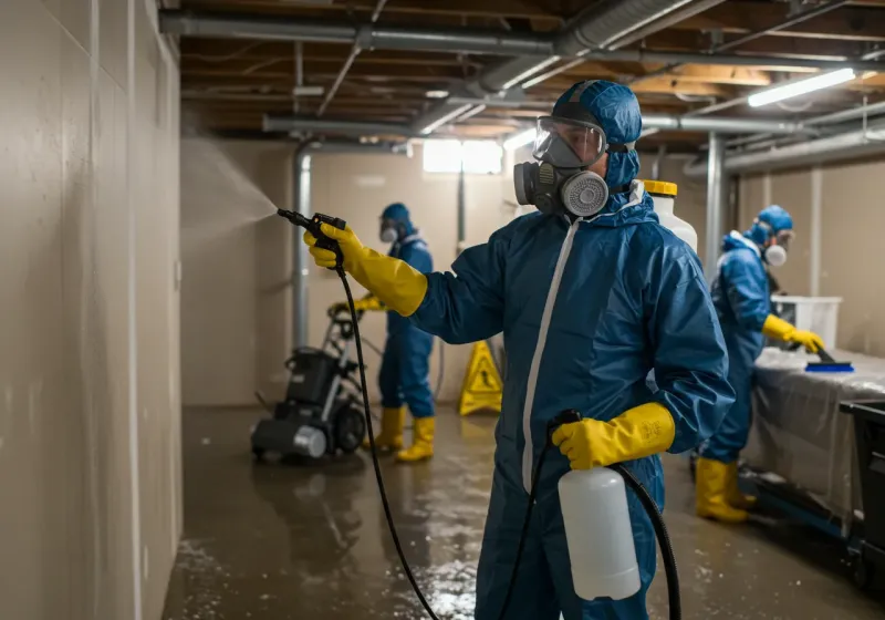 Basement Sanitization and Antimicrobial Treatment process in Irondale, AL