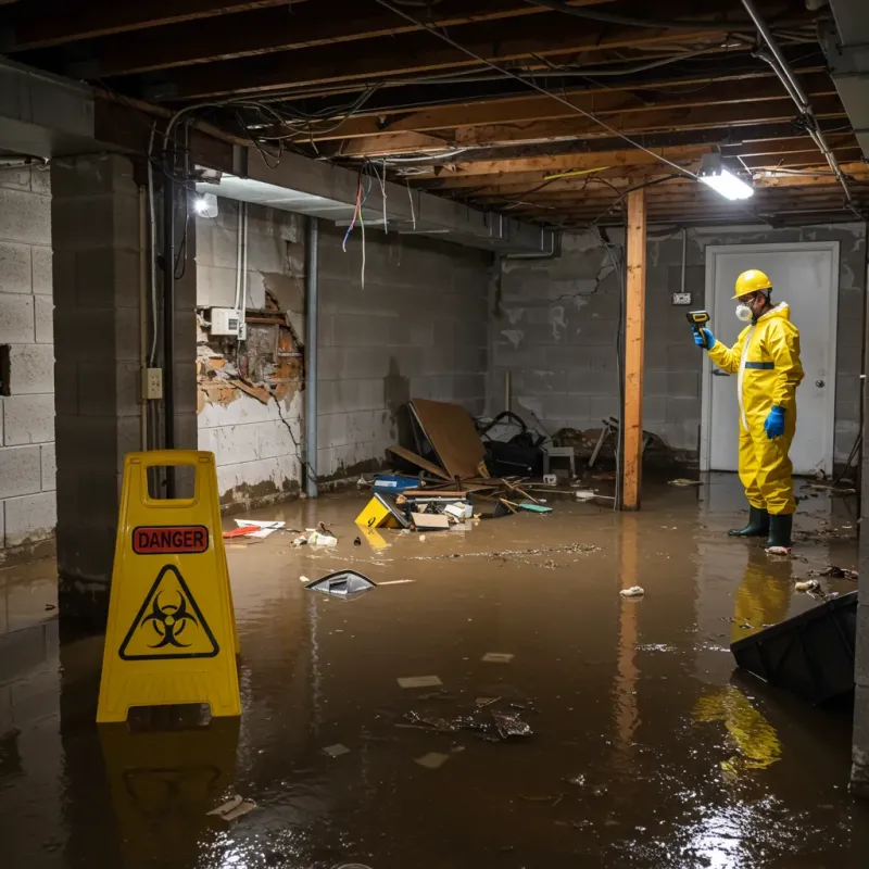 Flooded Basement Electrical Hazard in Irondale, AL Property